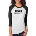 UICA Logo TriBlend Raglan T-Shirt - Heather White/Vintage Black